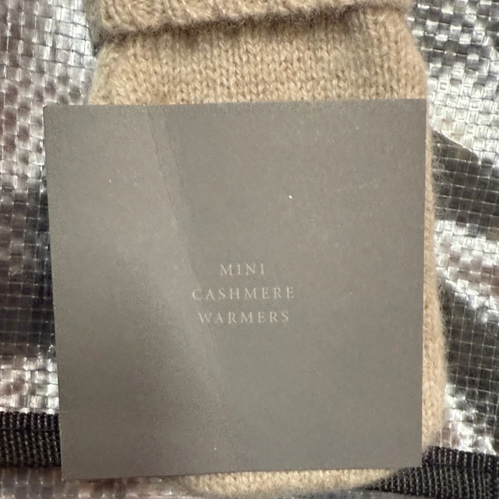 Restoration Hardware tan cashmere warmers Kids Mittens